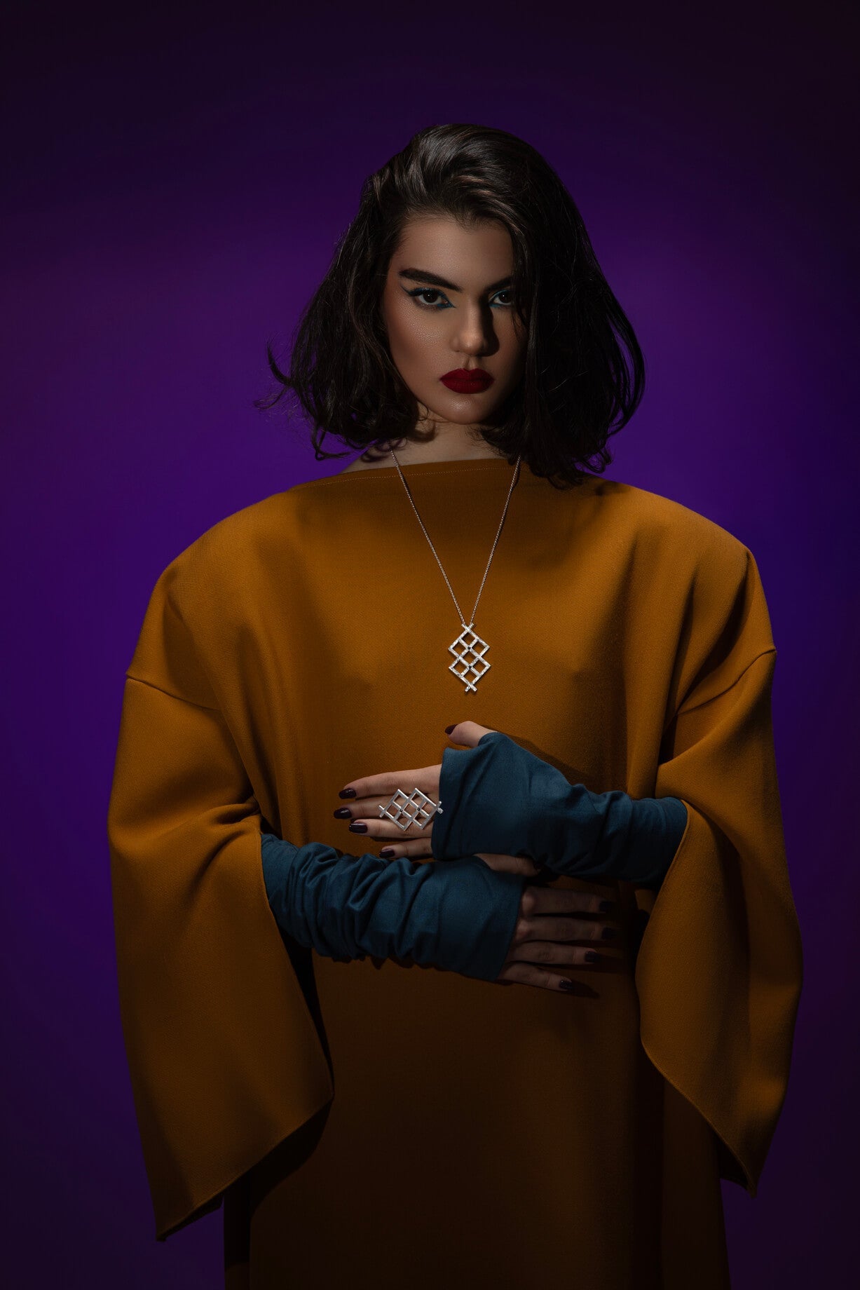 Taurus Avant-garde Statement Necklace ethically handmade of 18K Gold.