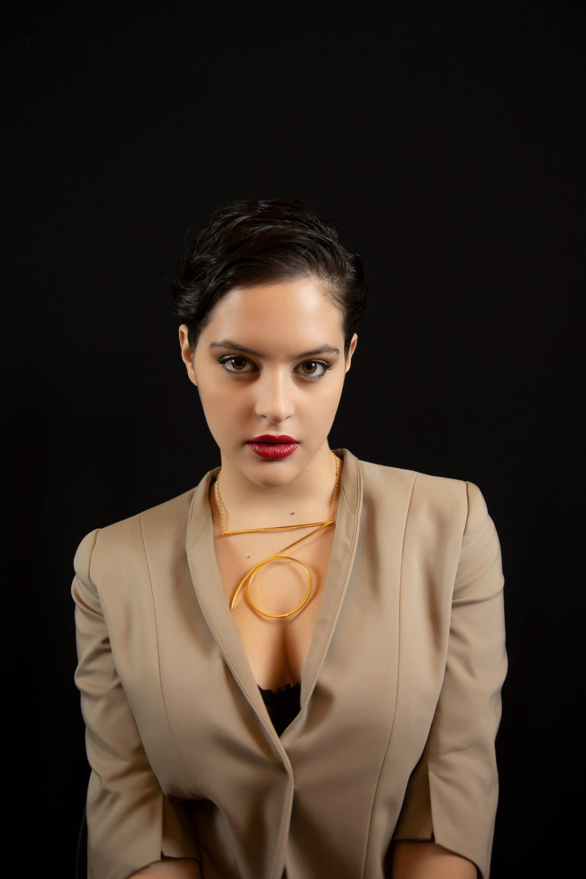 Unique statement Capricorn Necklace in 18K Gold