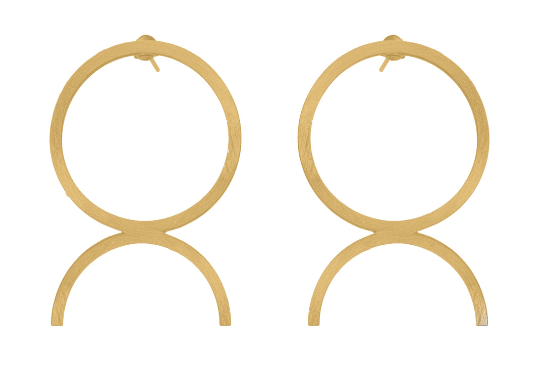 Taurus Earrings - Ethically handmade of 18K Gold. Contemporary unique designs of limited edition by Mystic J. #metal_18k-gold