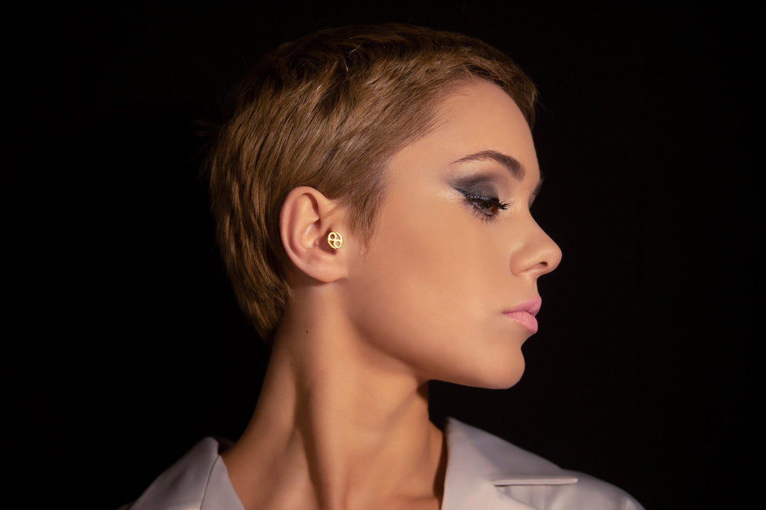 Cancer Tragus Piercing, ethically handmade of 18K Gold