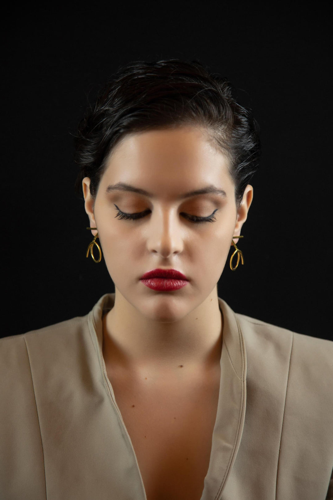Capricorn Earrings, ethically handmade of 18K Gold.