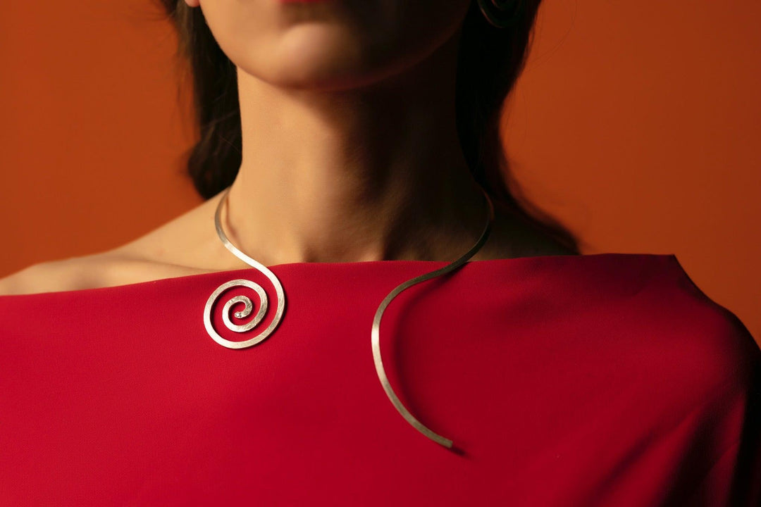 Leo Choker - Fully handmade in sterling silver 925, with diamonds 0,03CT. Contemporary unique design of limited edition by Mystic J. If you love to be in the center of attention Leo necklace should become your favorite jewel. #metal_sterling-silver-925