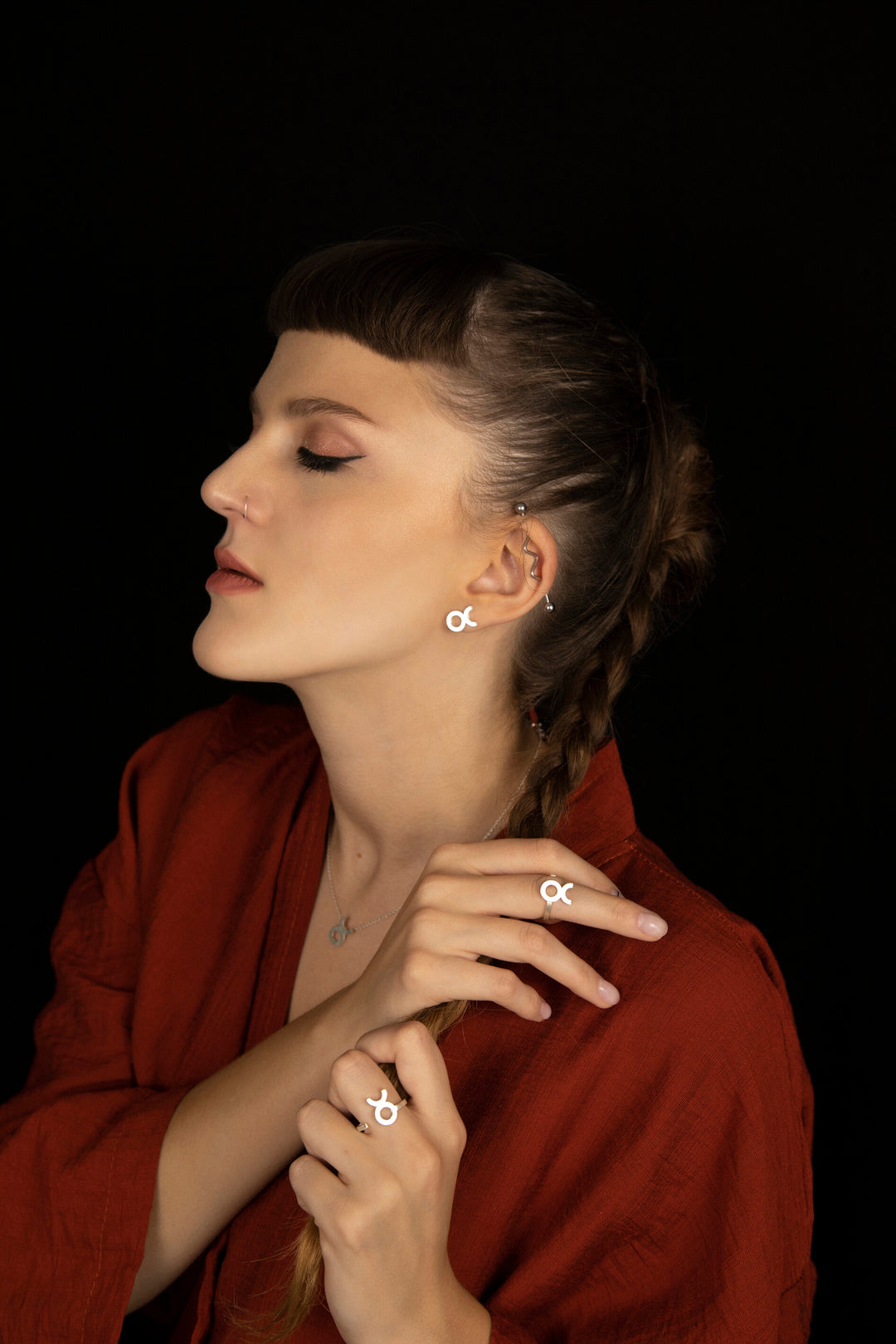 Taurus Jewelry, Sterling Silver 925, Unisex Comfy, Stylish Jewelry by Mystic J