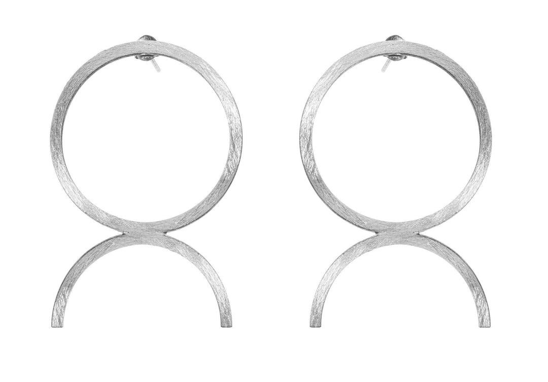 Taurus Earrings - Fully handmade in Sterling Silver 925. Contemporary unique designs of limited edition by Mystic J. #metal_sterling-silver-925