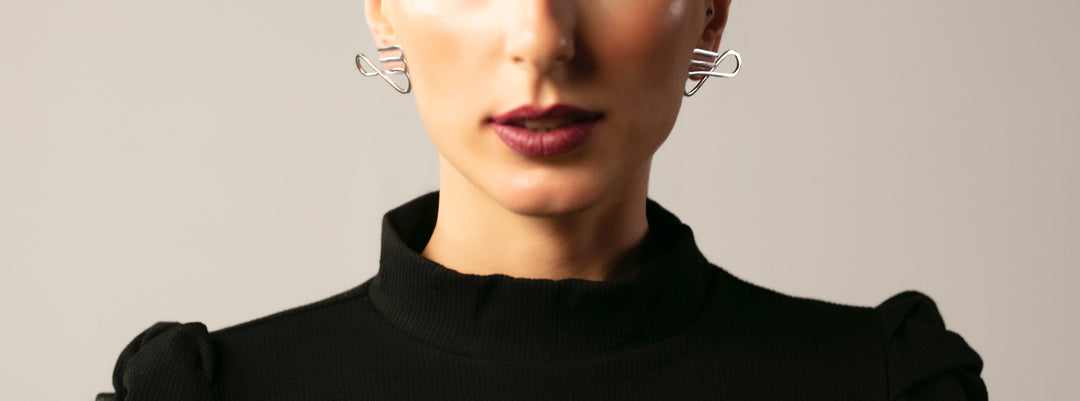 Virgo Infinity Earrings -Fully handmade in Sterling Silver 925. Contemporary unique design by Mystic J, for your extraordinary look.
