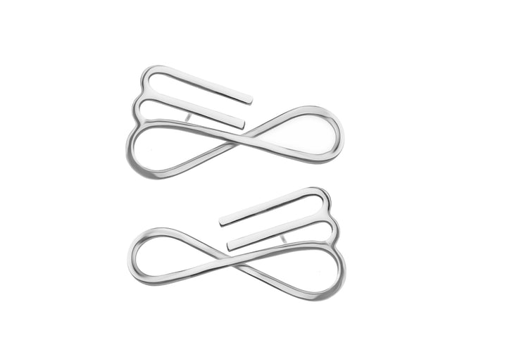 Virgo Infinity Earrings -Fully handmade of Sterling Silver 925. Contemporary unique design by Mystic J, for your extraordinary look.
