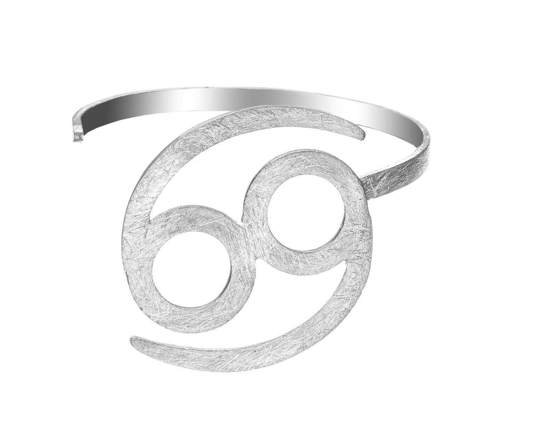 Cancer Avant-garde Statement Bracelet - Fully handmade in Sterling Silver 925. Contemporary unique design of limited edition by Mystic J. #material_sterling-silver-925