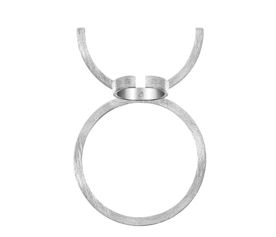 Taurus Ring - Fully handmade in Sterling silver 925. Contemporary unique design of limited edition by Mystic J. #material_plata-de-ley-925