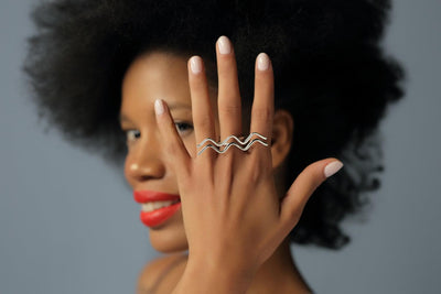 Aquarius Ring - Fully handmade of Sterling Silver 925. Minimalist unique design by Mystic J, for your original look.