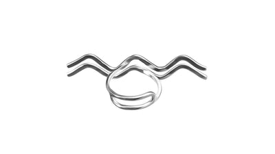 Aquarius Ring - Fully handmade of Sterling Silver 925. Minimalist unique design by Mystic J, for your original look.