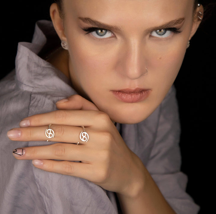 Unisex Cancer Rings in Sterling Silver 925 for man and woman