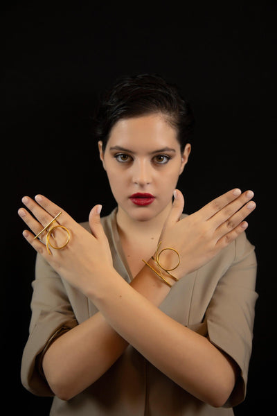 Capricorn Bracelet & Ring, ethically handmade of 18K Gold.