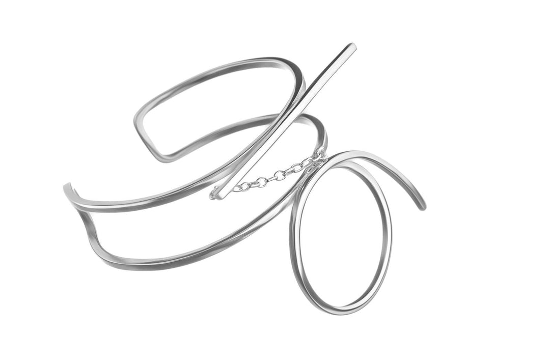 Capricorn Bracelet - Fully handmade in Sterling Silver 925. Contemporary unique design by Mystic J. Extraordinarily elegant! 