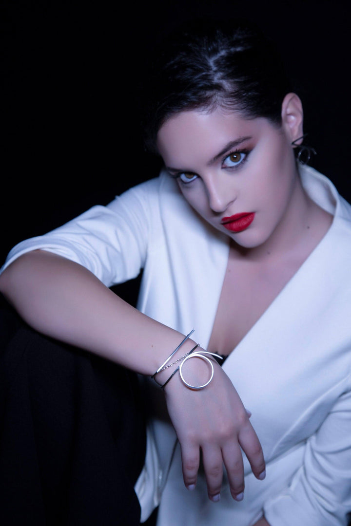 Capricorn Bracelet - Ethically handmade of Sterling Silver 925. Contemporary unique design by Mystic J. Extraordinarily elegant! 