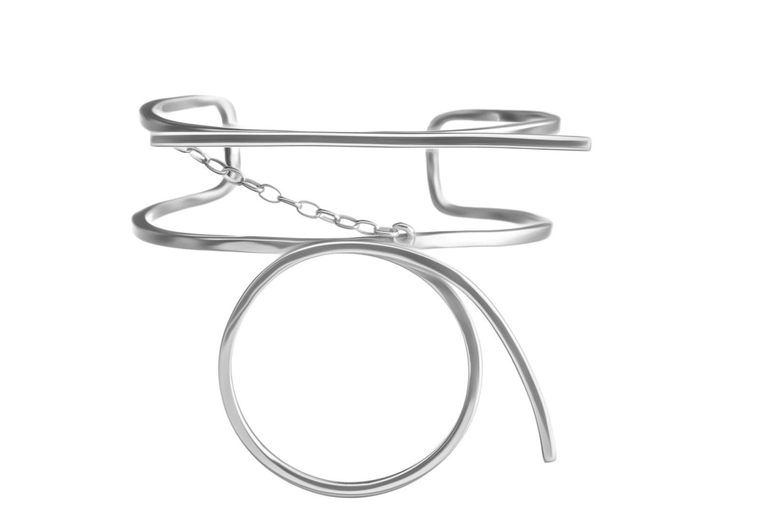 Capricorn Bracelet - Fully handmade in Sterling Silver 925. Contemporary unique design by Mystic J. Extraordinarily elegant! 
