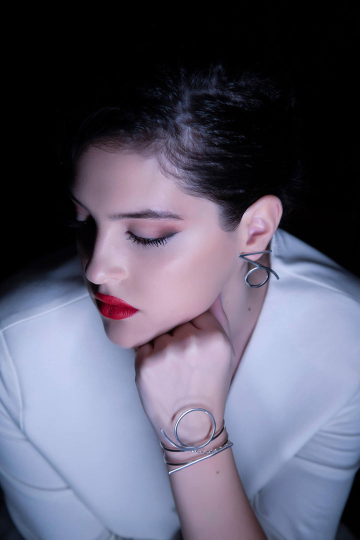 Capricorn Bracelet & Earrings, ethically handmade of Sterling Silver 925.