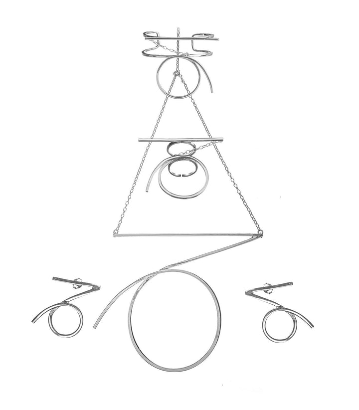 Capricorn Jewelry in Symmetric Avant-garde - Fully handmade in Sterling Silver 925. Contemporary unique designs by Mystic J for your extraordinary look.