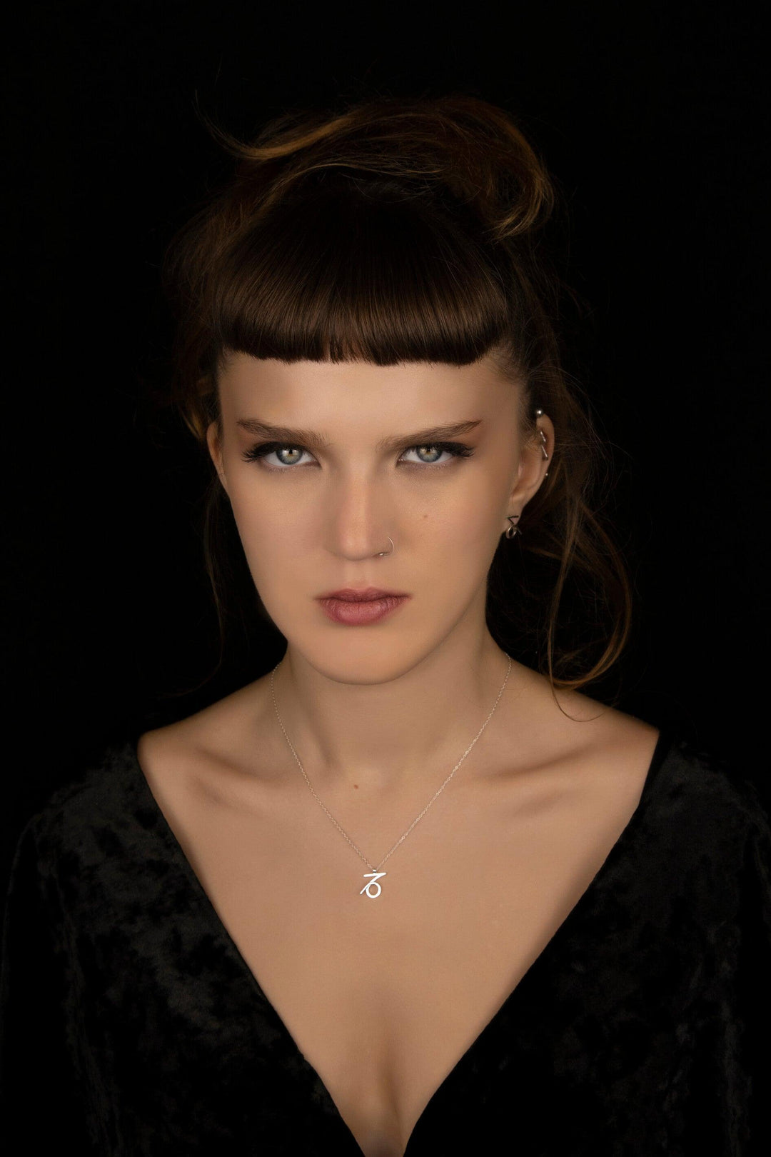 Unisex Capricorn Necklace in Sterling Silver 925.