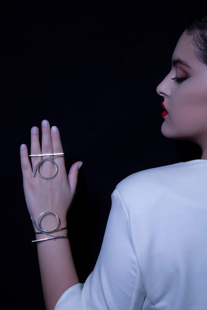 Capricorn Ring & Bracelet, ethically handmade of Sterling Silver 925.