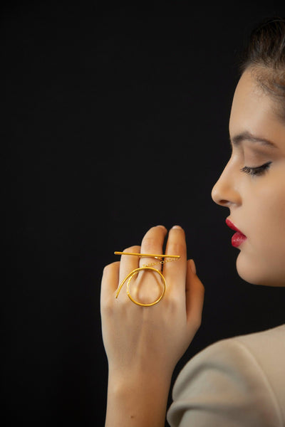 Capricorn Ring, ethically handmade of 18K Gold.