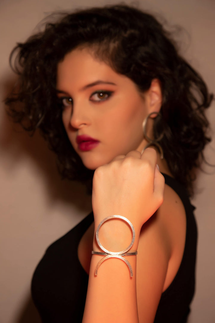 Taurus Bracelet, ethically handmade of 18K White Gold, 18K Gold, Sterling Silver 925.  #metal_sterling-silver-925