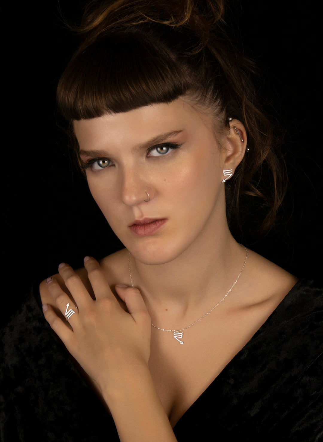 Unisex Scorpio Jewelry in Sterling Silver 925 with 0.017 Ct. Diamonds.