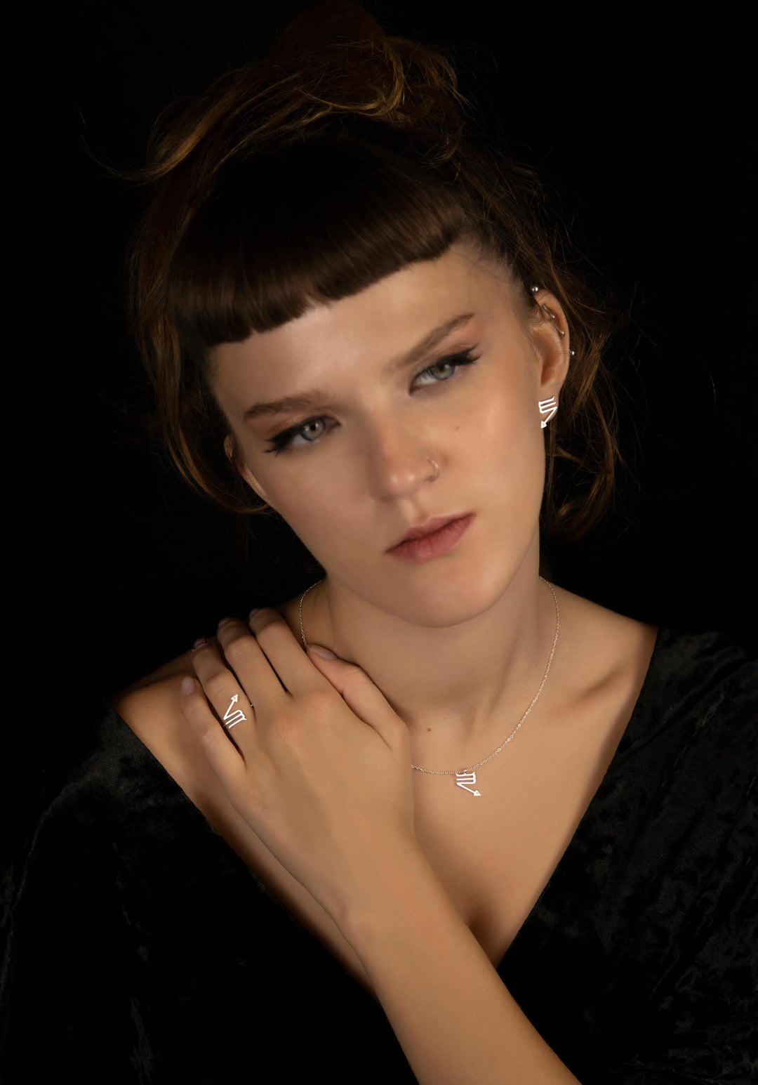 Unisex Scorpio Jewelry in Sterling Silver 925 with 0.017 Ct. Diamonds.