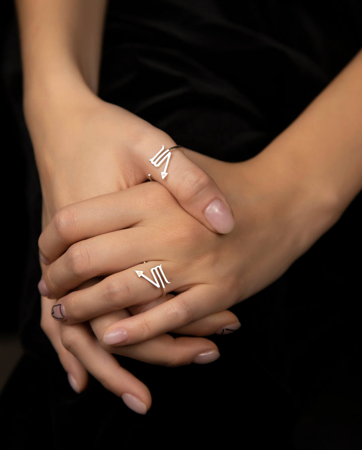 Unisex Scorpio Rings in Sterling Silver 925 with a 0.017 Ct. Diamond.
