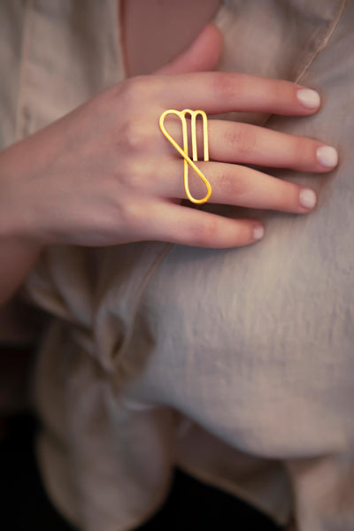 Virgo Infinity Ring, ethically handmade of 18K Gold #material_18k-gold