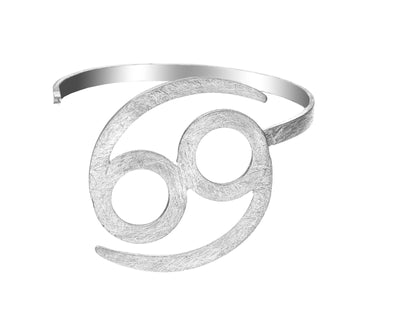 Cancer Avant-garde Statement Bracelet - Fully handmade in Sterling Silver 925. Contemporary unique design of limited edition by Mystic J. #material_sterling-silver-925